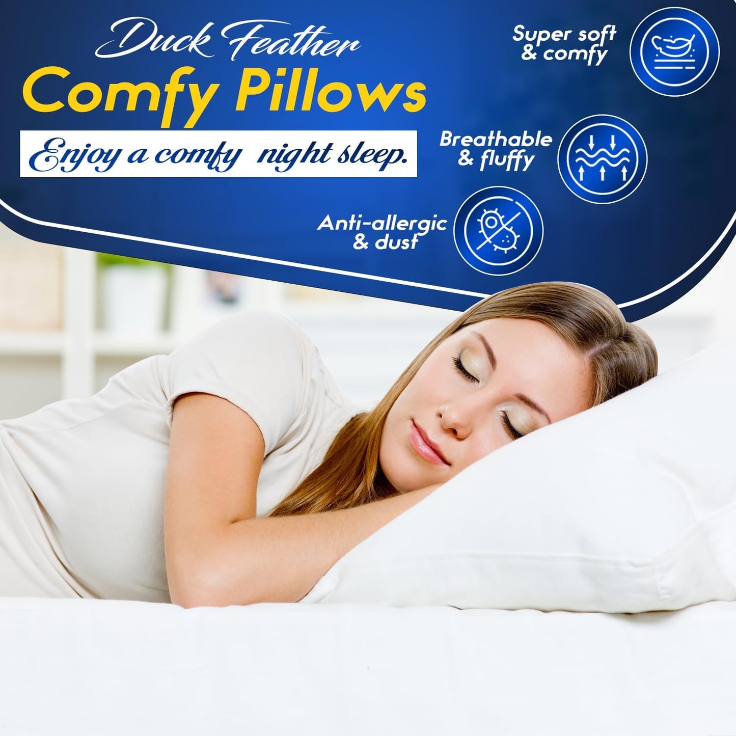 Duck Feather Pillows Sunshine Comforts