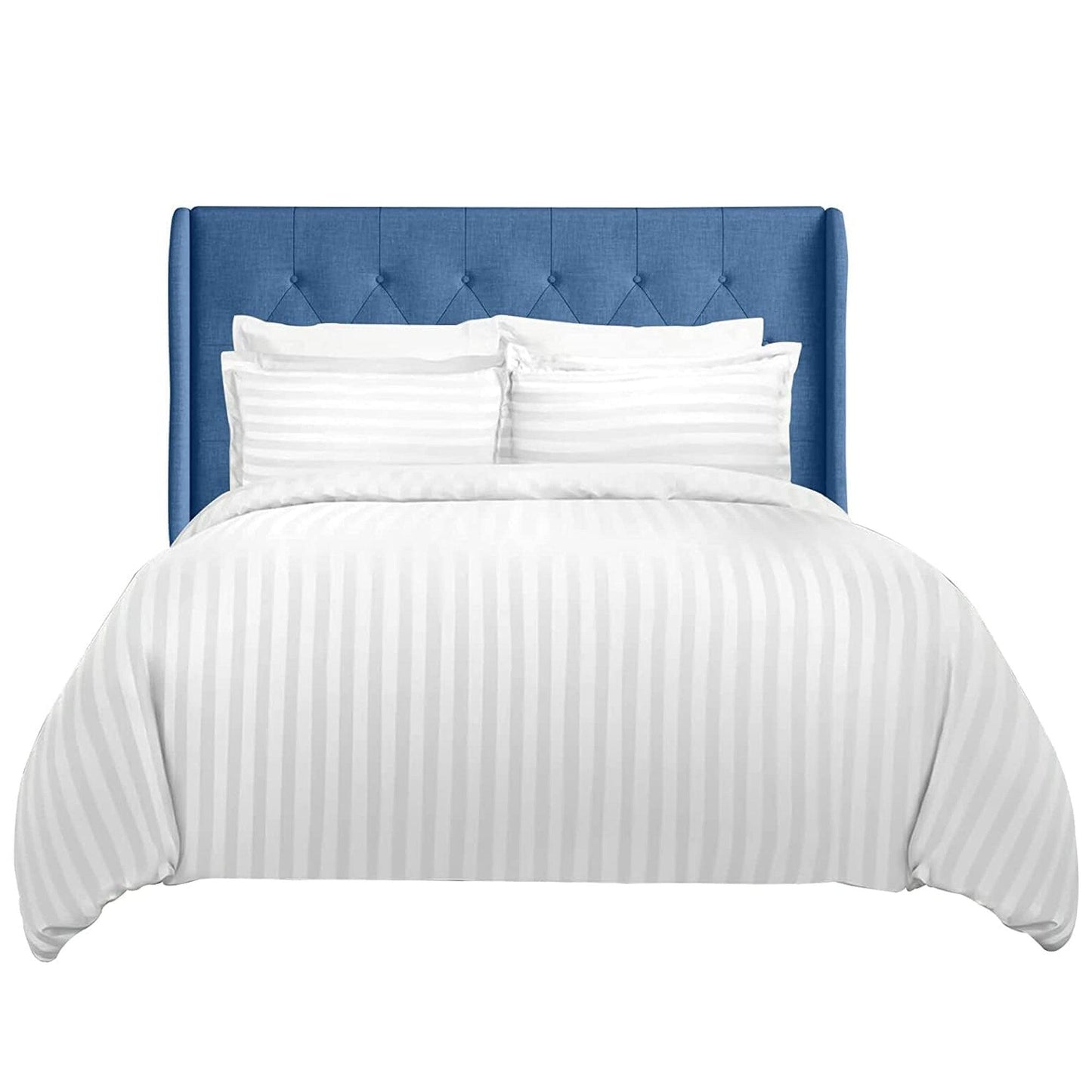 Duvet Cover - 3PC Hypoallergenic Satin Stripes Bedding Set with Pillow Cases - Sunshine Comforts