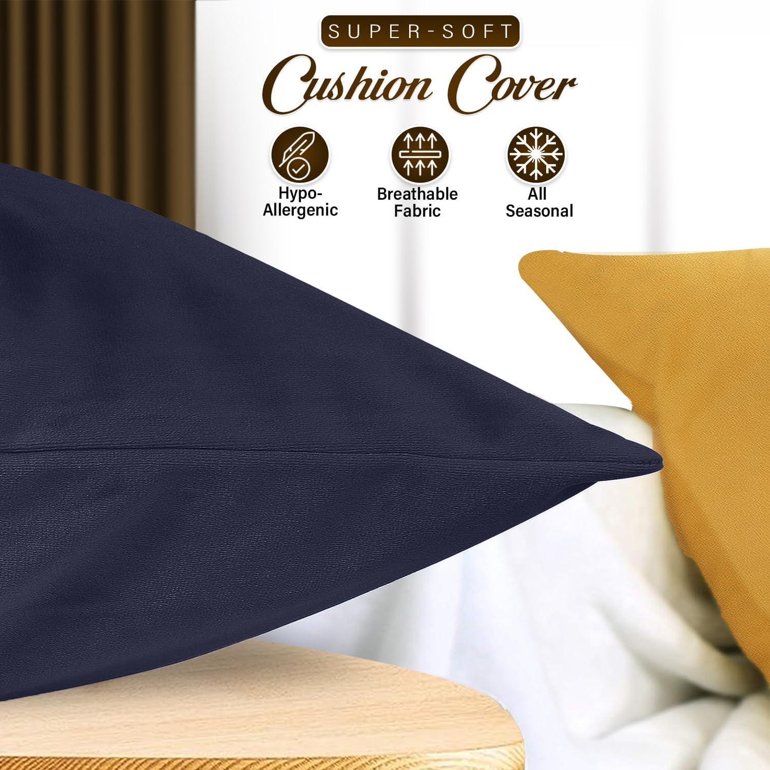 Velvet Cushion Covers – Cushion Covers 45 x 45 Fluffy Cushion Inners Covers Super Soft Cushion cover 18X18 velvet Square Pillow Cover - Sunshine Comforts