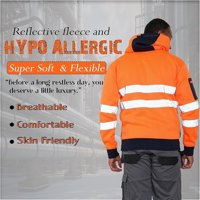 High vis jacket, Soft And Comfortable Pullover hi viz hoodie - Sunshine Comforts