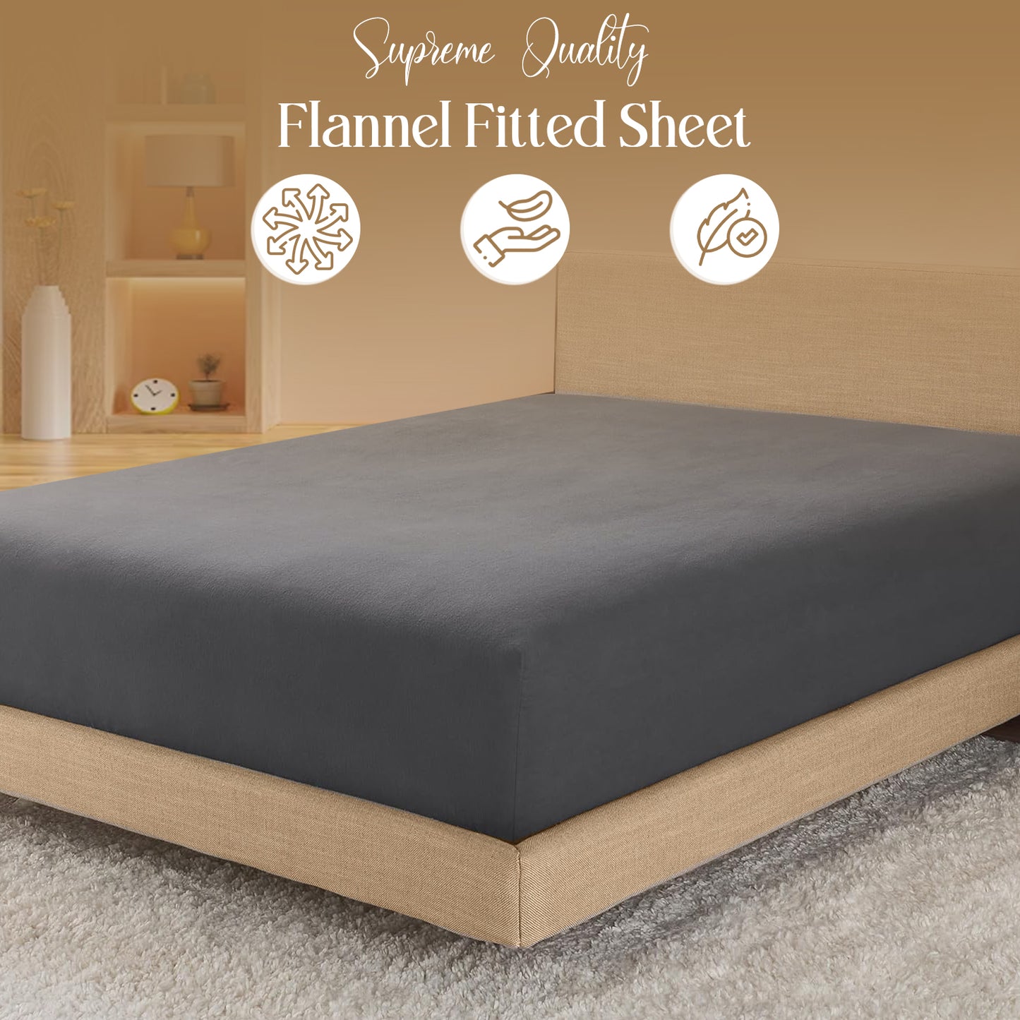 Fitted Sheet 30cm Extra Deep | Egyptian Cotton