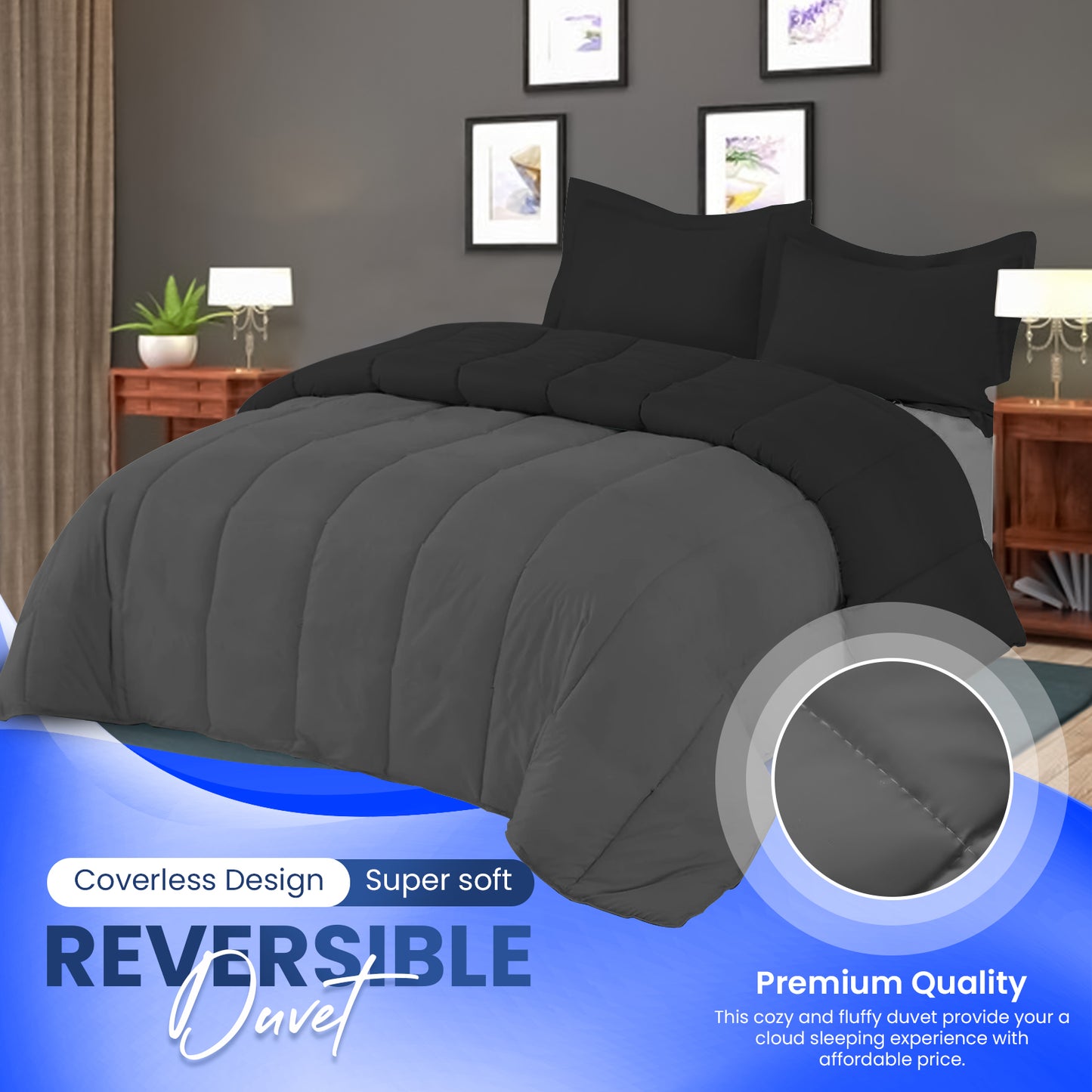 Reversible Duvet Cover Set Sunshine Comforts