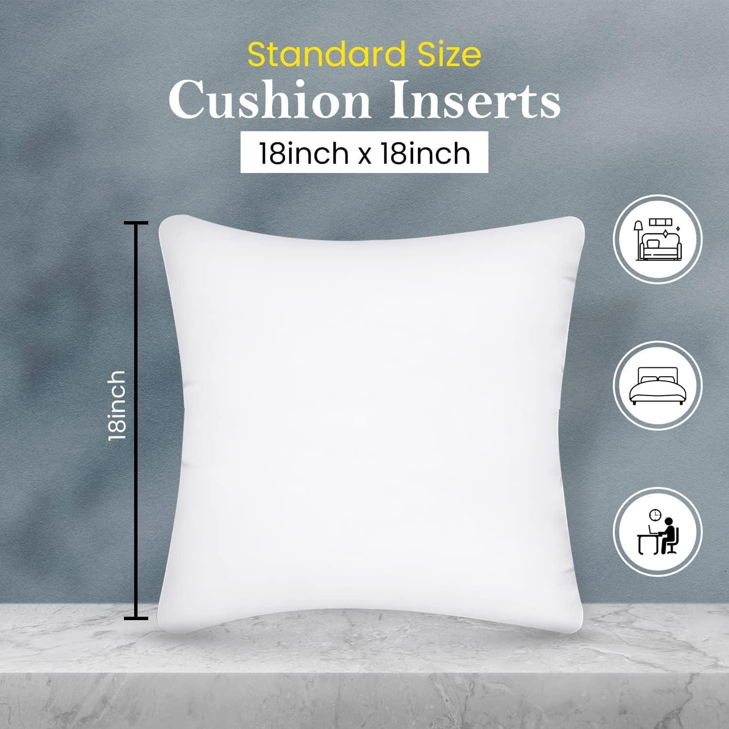 Cushion inserts, 45cm x 45cm, Extra Fluffy & Super Soft Cushion Pads - White - Sunshine Comforts
