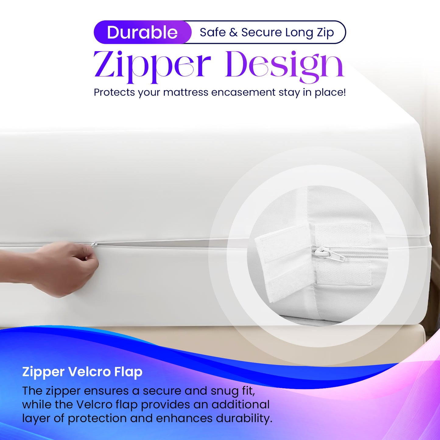 Waterproof Mattress Encasement | Zipper Sunshine Comforts