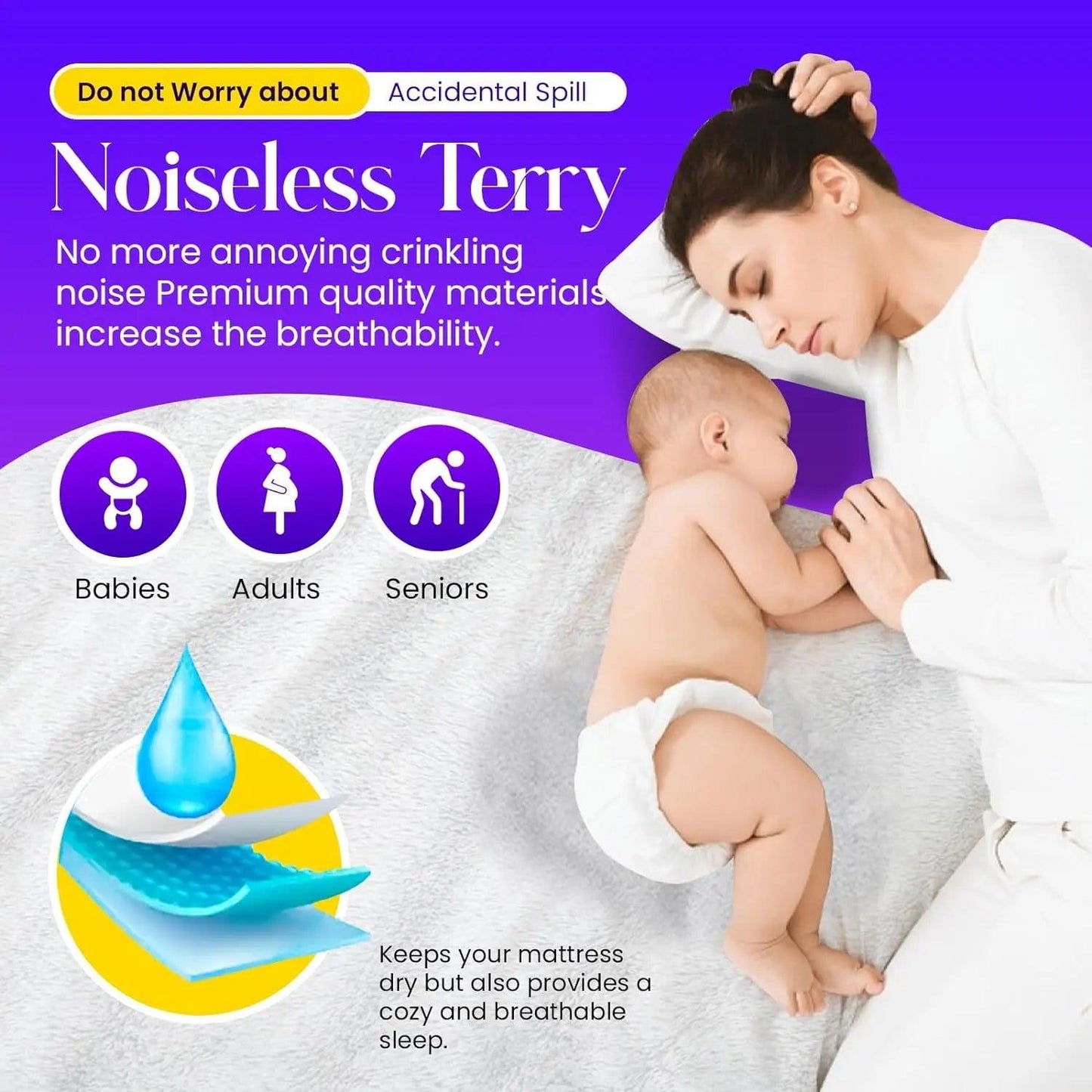 Waterproof Mattress Protector Super King - Sunshine Comforts