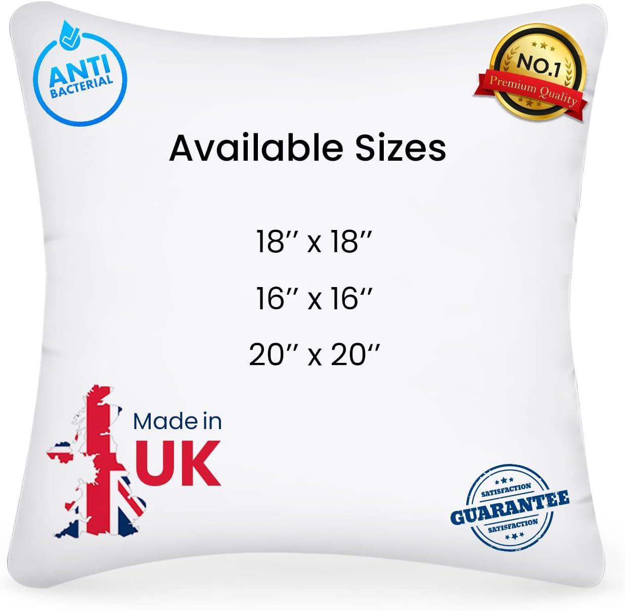 Cushion inserts, 45cm x 45cm, Extra Fluffy & Super Soft Cushion Pads - White - Sunshine Comforts