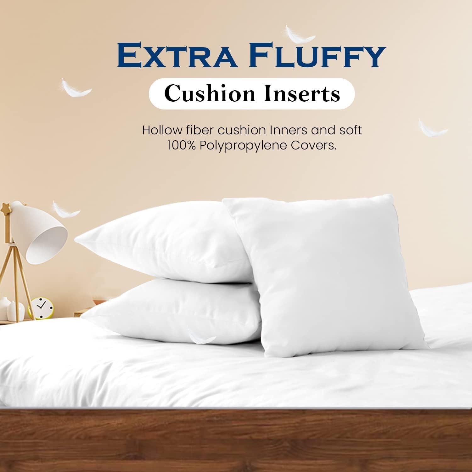 Cushion inserts, 45cm x 45cm, Extra Fluffy & Super Soft Cushion Pads - White - Sunshine Comforts