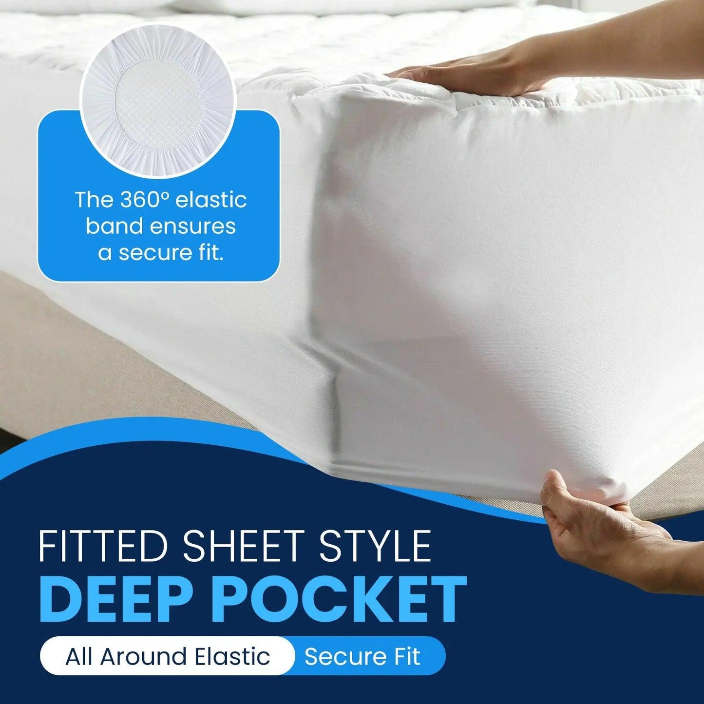 Mattress Protector with Soft Quilting Diamond Pattern - Sunshine Comforts