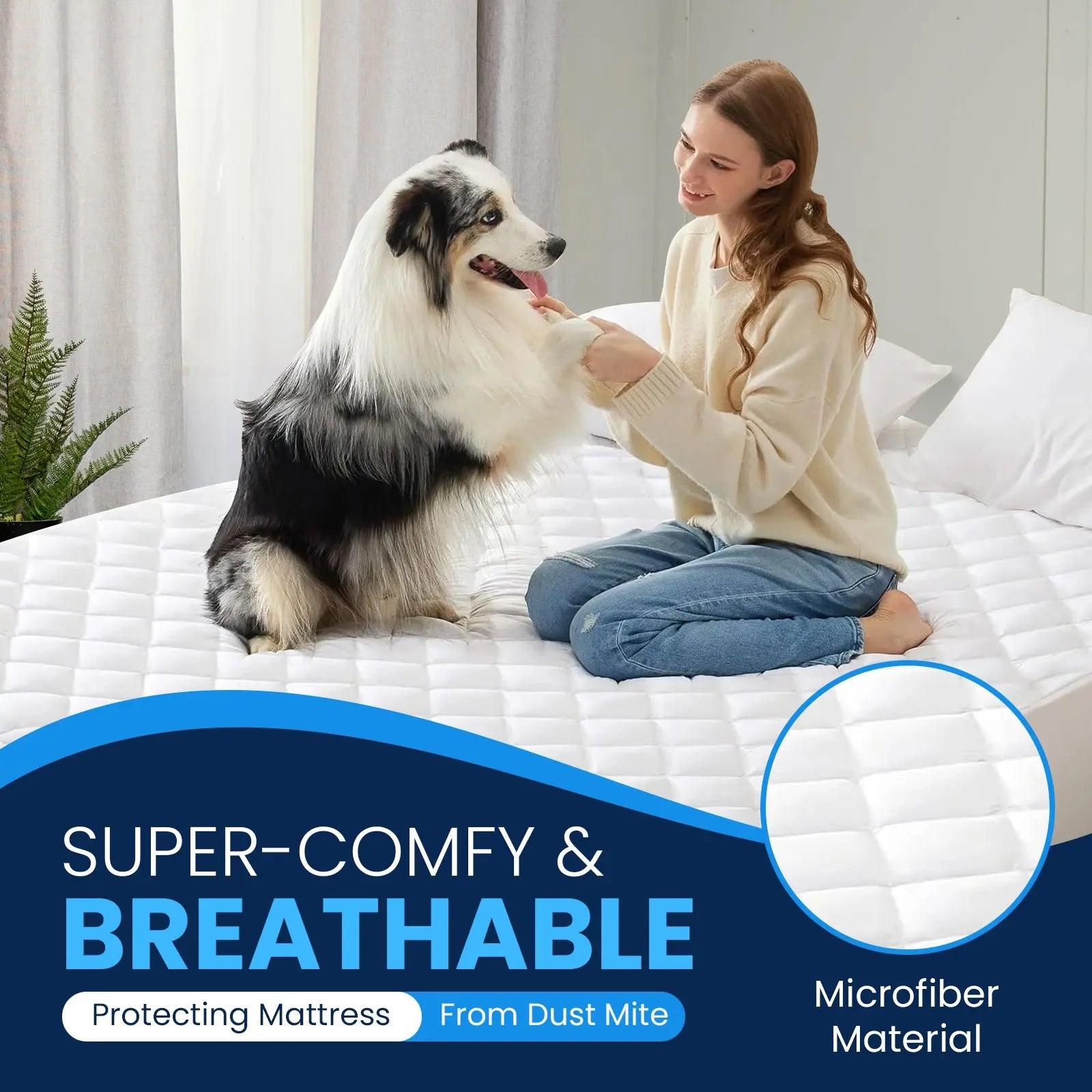 Quilted Mattress Protector With Quilted Pillow Protectors - Sunshine Comforts