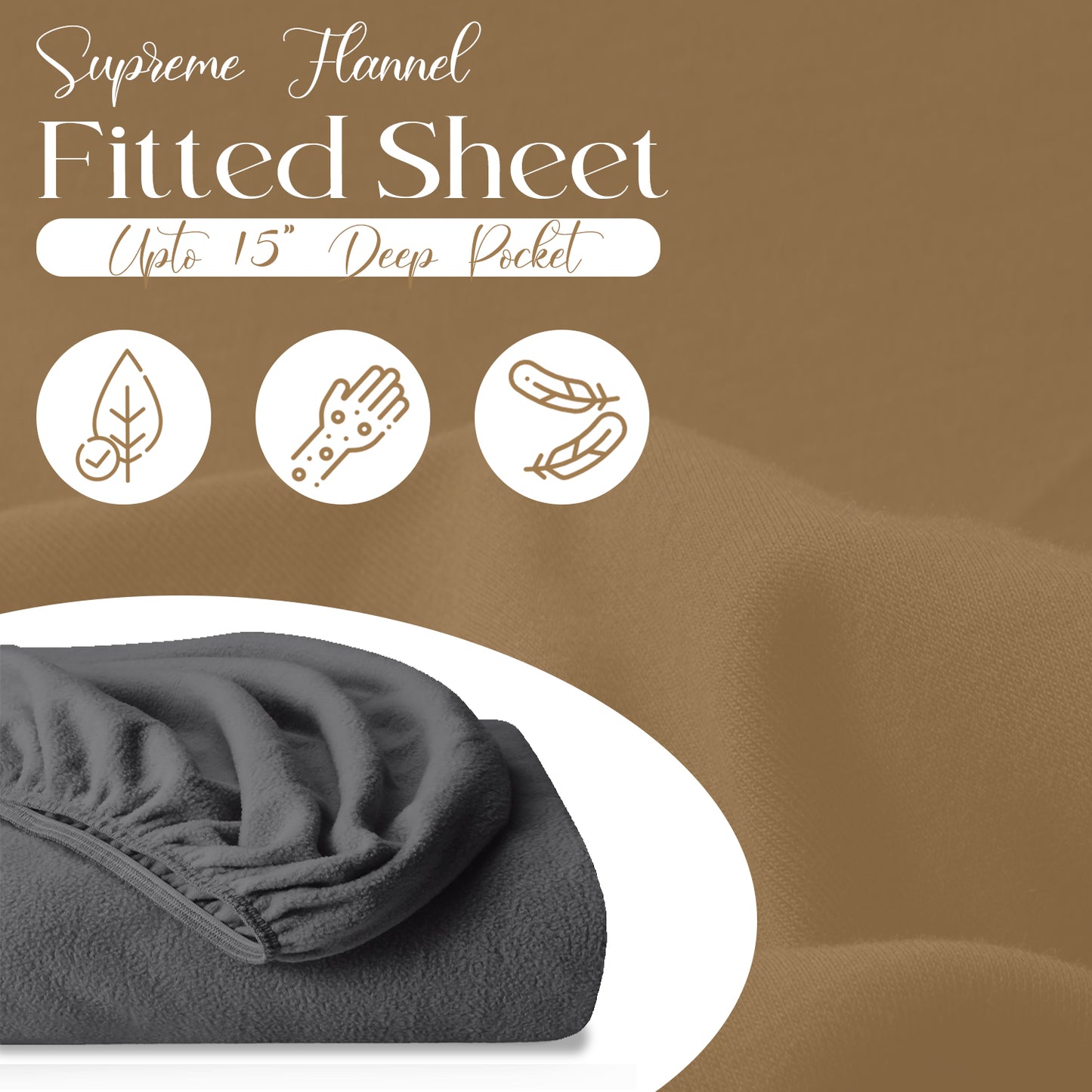 Fitted Sheet 30cm Extra Deep | Egyptian Cotton