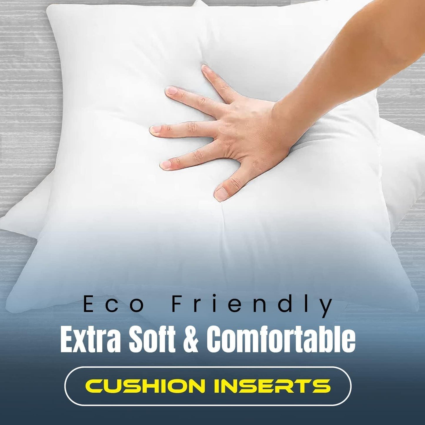 Cushion inserts, 45cm x 45cm, Extra Fluffy & Super Soft Cushion Pads - White - Sunshine Comforts
