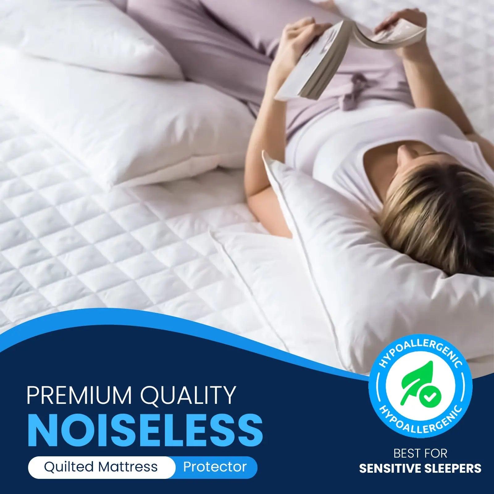 Quilted Mattress Protector With Quilted Pillow Protectors - Sunshine Comforts