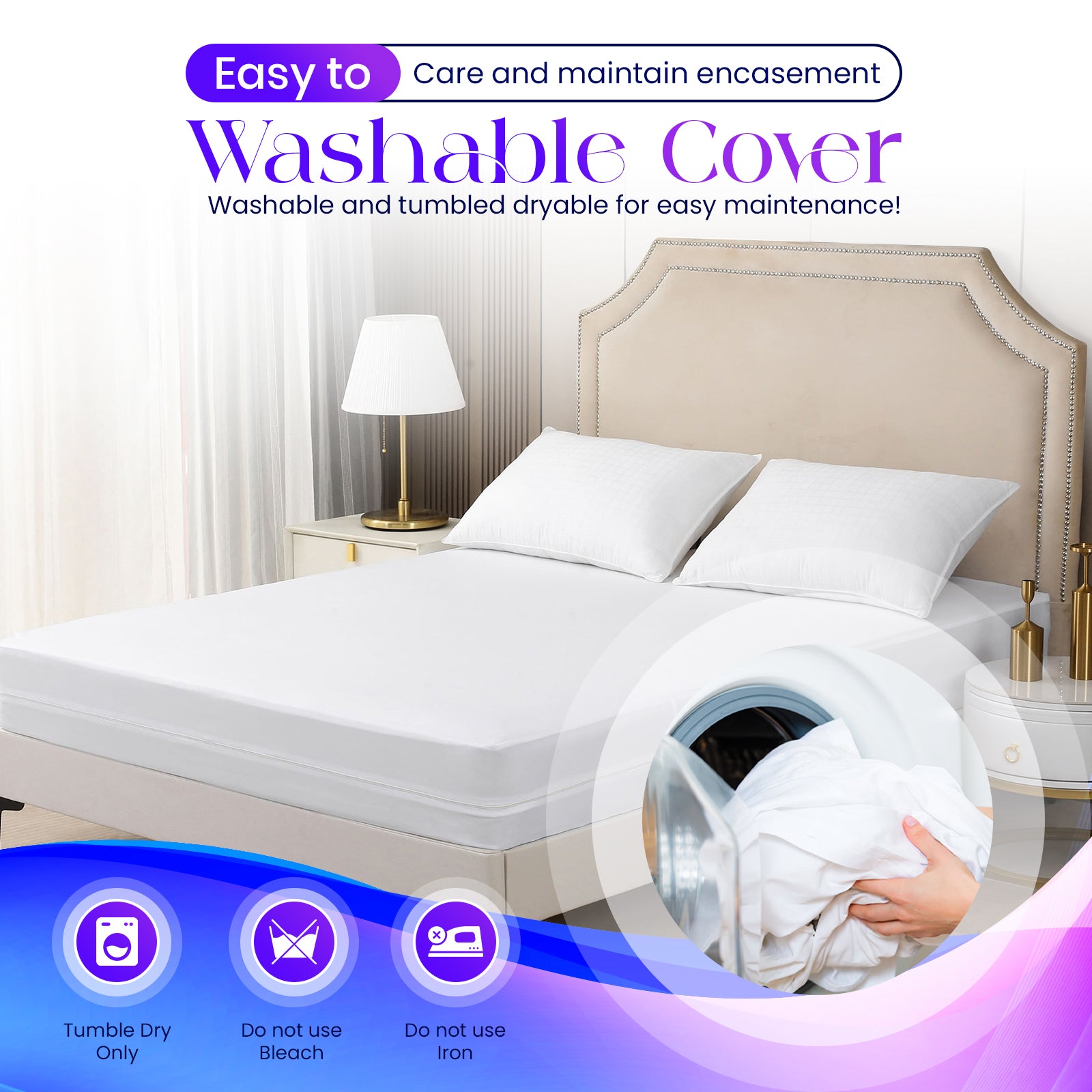 Waterproof Mattress Encasement | Zipper Sunshine Comforts