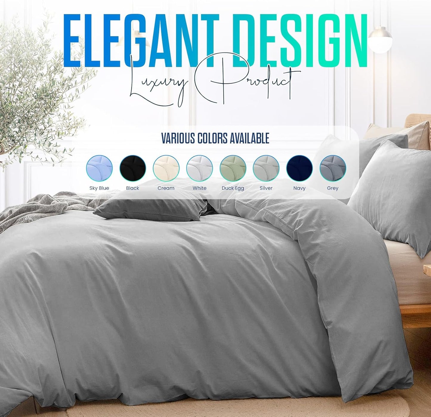 Duvet Covers Set | Egyptian Cotton Sunshine Comforts