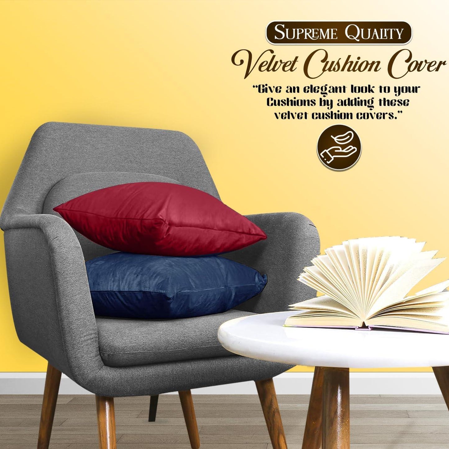 Velvet Cushion Covers – Cushion Covers 45 x 45 Fluffy Cushion Inners Covers Super Soft Cushion cover 18X18 velvet Square Pillow Cover - Sunshine Comforts