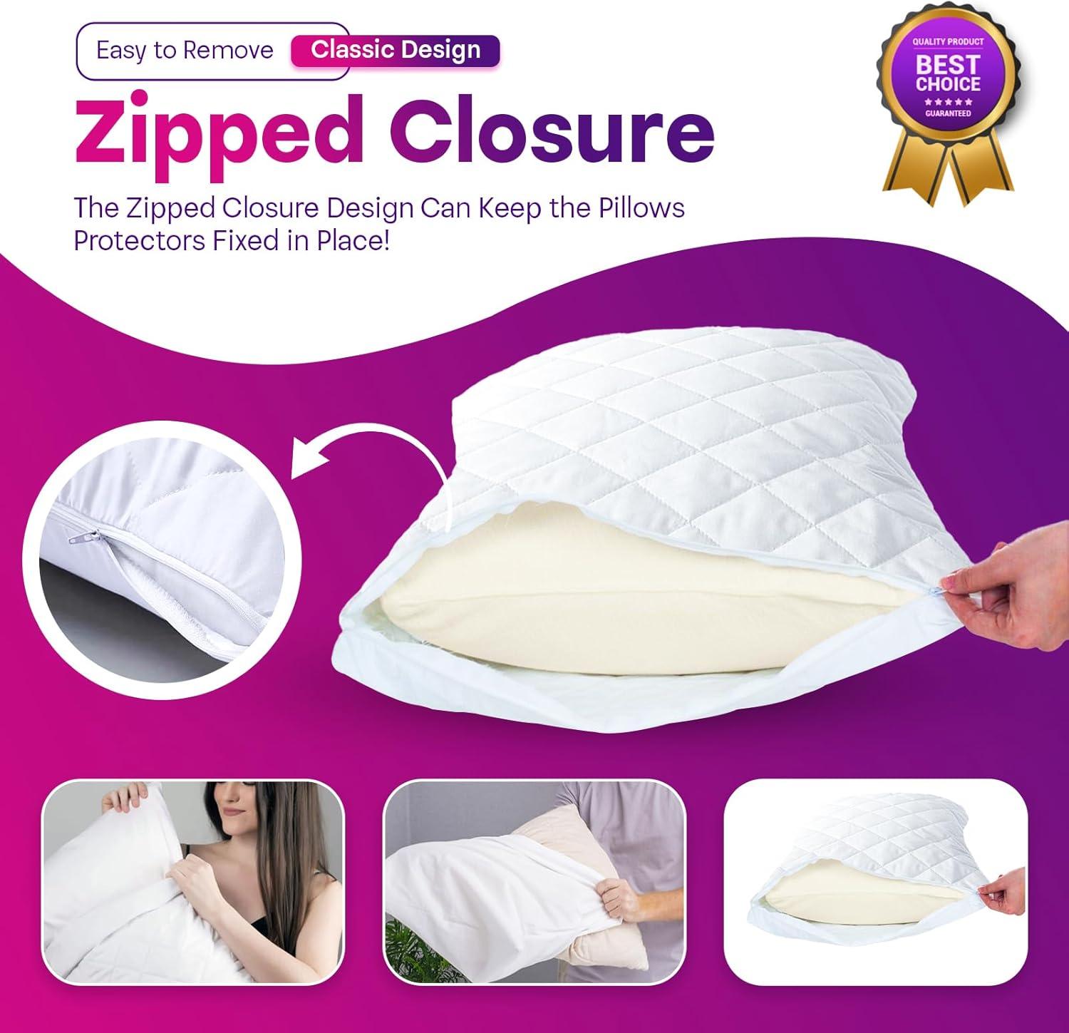 Quilted Mattress Protector With Quilted Pillow Protectors - Sunshine Comforts