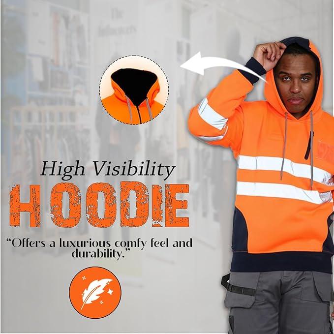High vis jacket, Soft And Comfortable Pullover hi viz hoodie - Sunshine Comforts