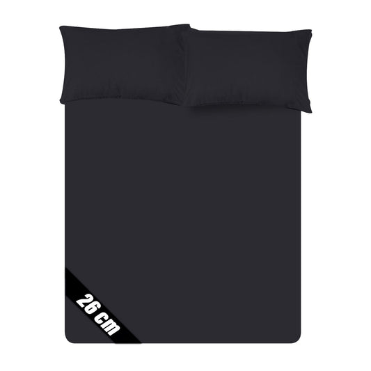 Percale Cotton Bed Sheet, 26cm Deep Pocket Bed Sheets, Breathable, Anti Wrinkle - Sunshine Comforts