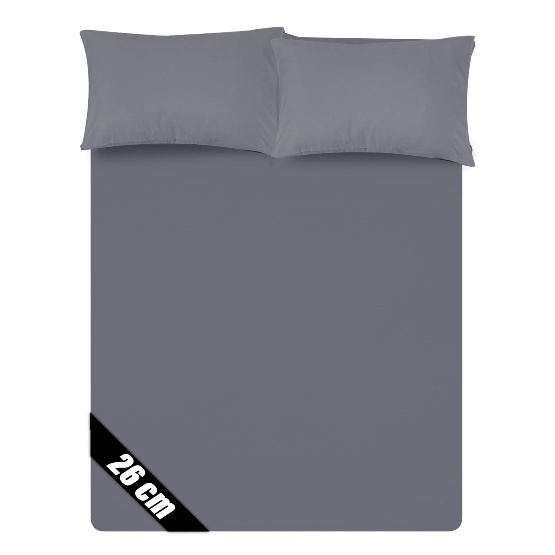 Percale Cotton Bed Sheet, 26cm Deep Pocket Bed Sheets, Breathable, Anti Wrinkle - Sunshine Comforts