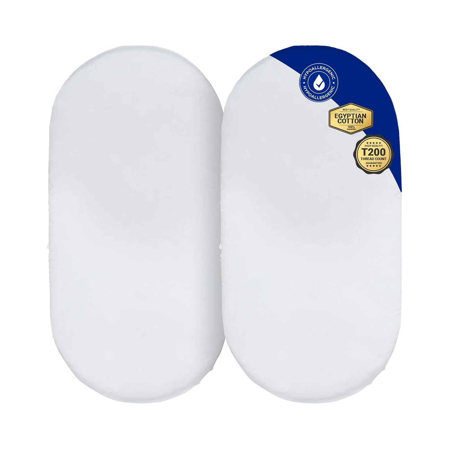 2 Pack Cotton Moses Basket Sheets, Breathable Baby Crib sheets - Sunshine Comforts