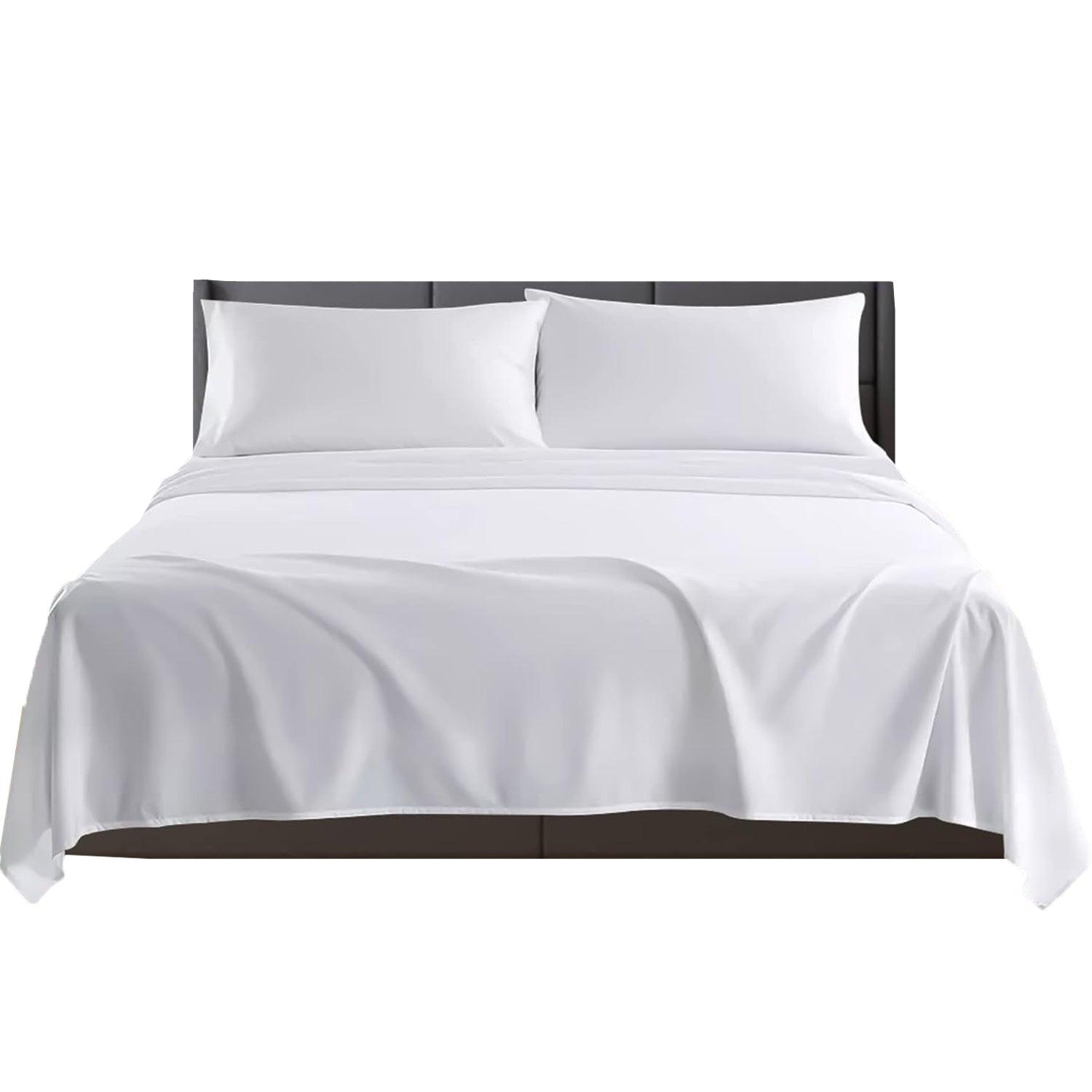 Egyptian Cotton Flat Sheet 200 Thread Count, Breathable, Anti Wrinkle, Shrink and Fade Resistant Flat Bed Sheets - Sunshine Comforts